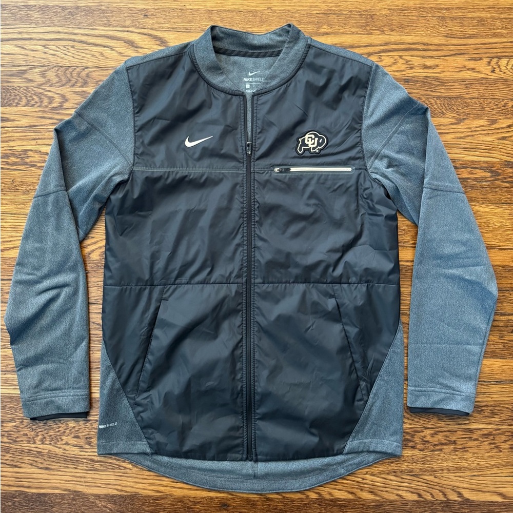 #478 COLORADO BUFFALOS (Nike Shield) Charcoal FULL ZIP UP PERFORMANCE Jacket.